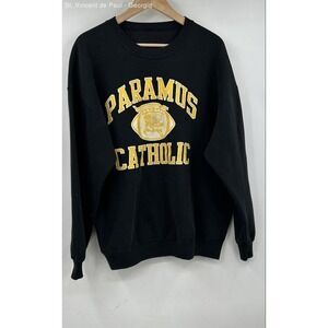 American Vintage Paramus Catholic Pullover‎ Sweatshirt Unisex XL Black Vintage
